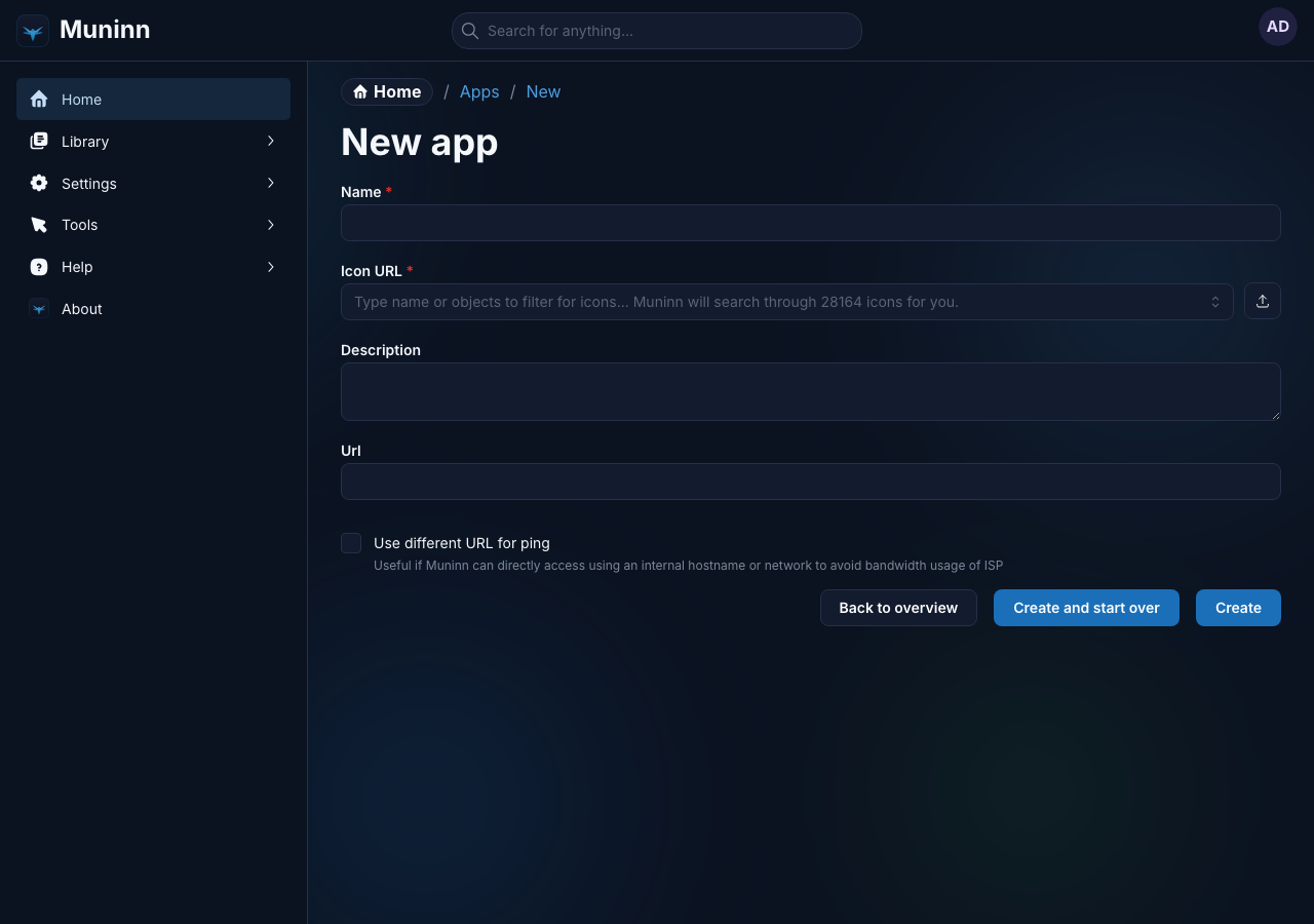 New app form